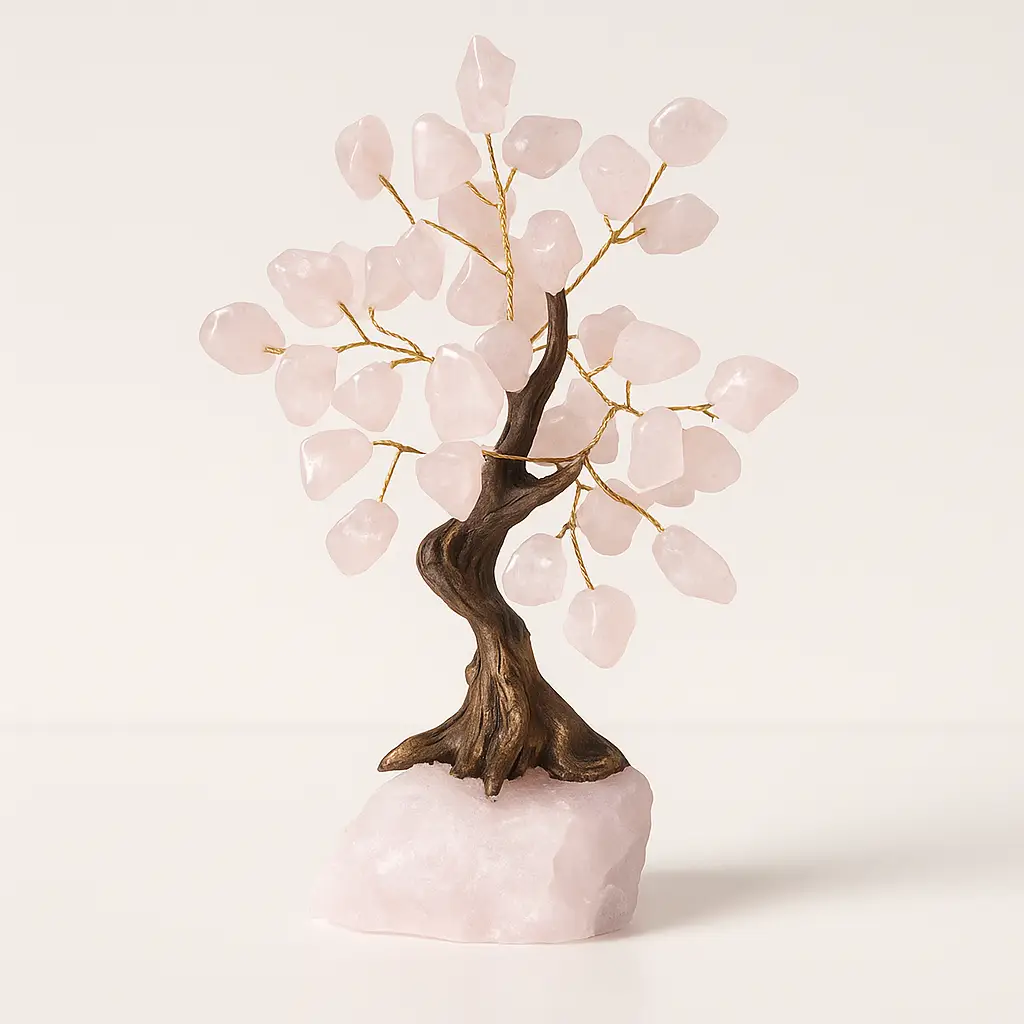 Arbre de Vie Quartz Rose