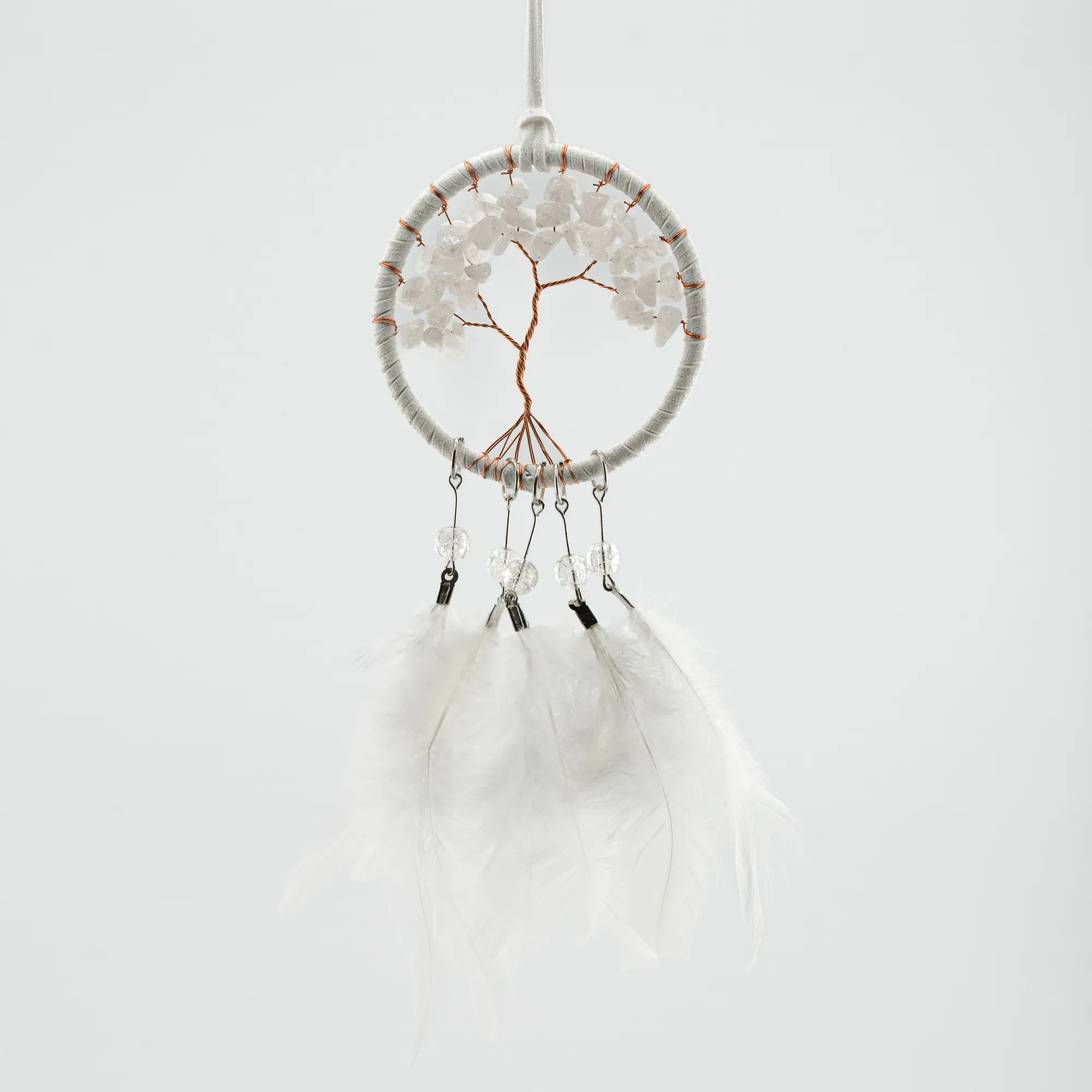 Attrape-Rêves Arbre de Vie Jaspe Blanc