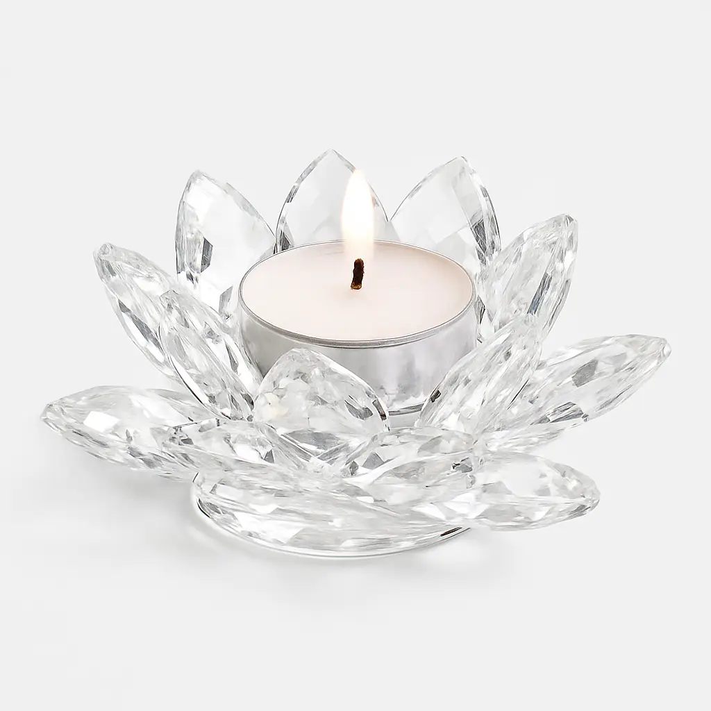 Bougeoir Cristal Lotus Éveil