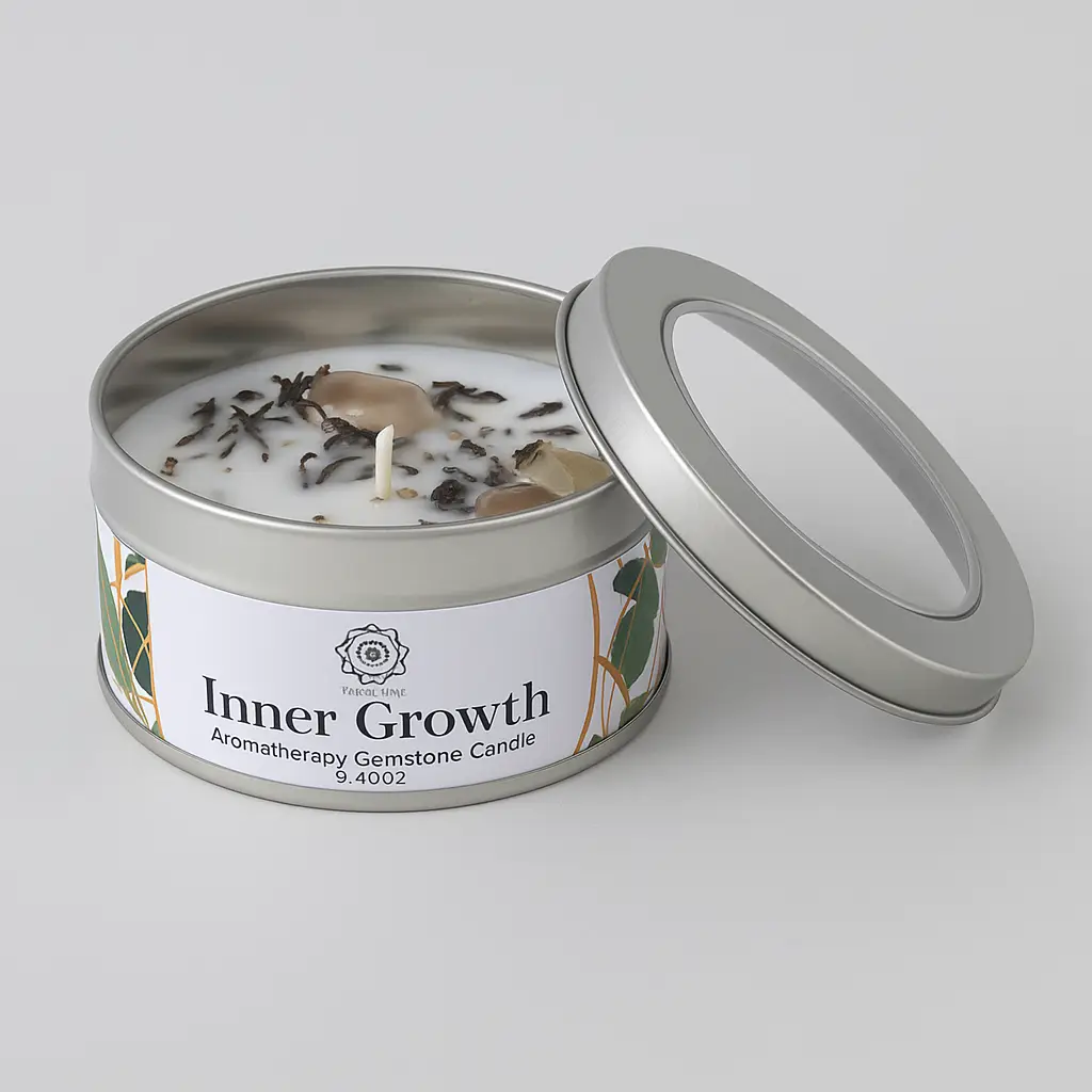Bougie Pierre de Lune – Croissance Intérieure (Menthe)