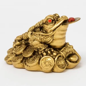 Grenouille Feng Shui Dorée