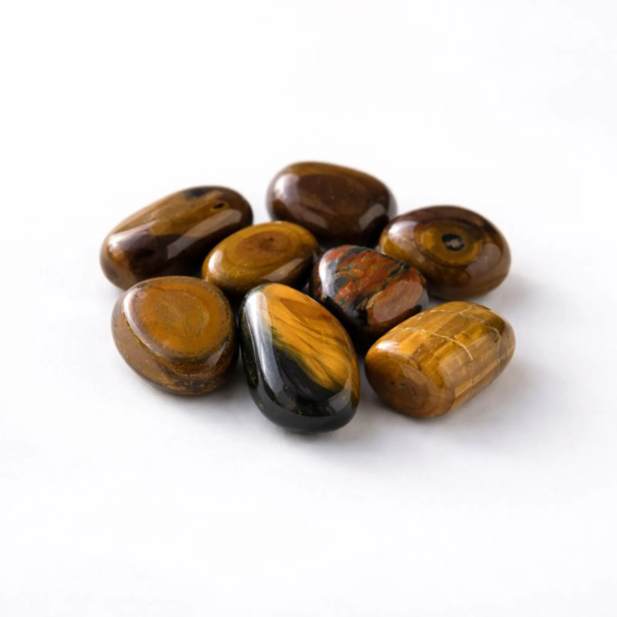 Pierres Roulées Œil de Tigre – Force, Protection & Confiance