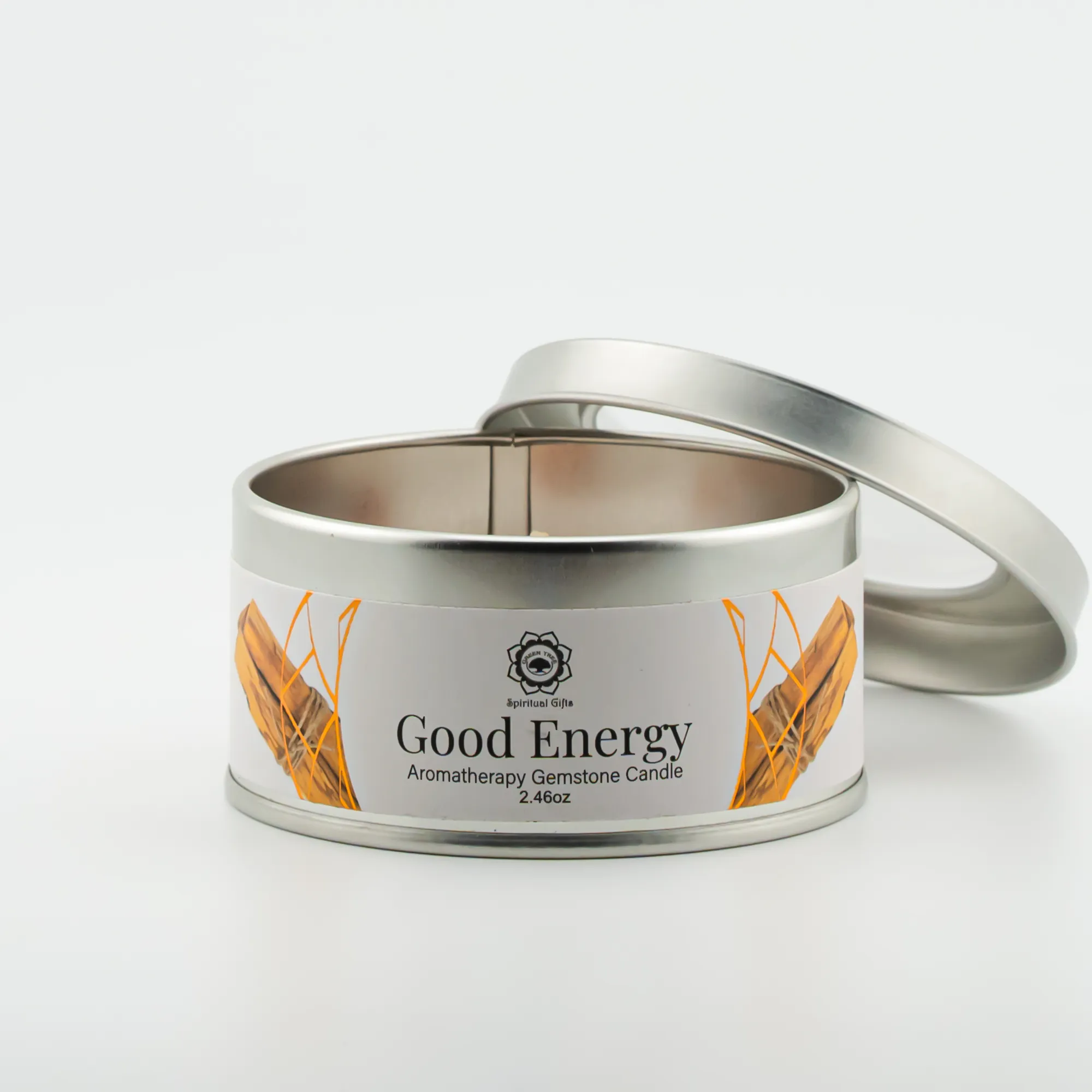 Bougie Cornaline – Énergie Positive (Palo Santo)