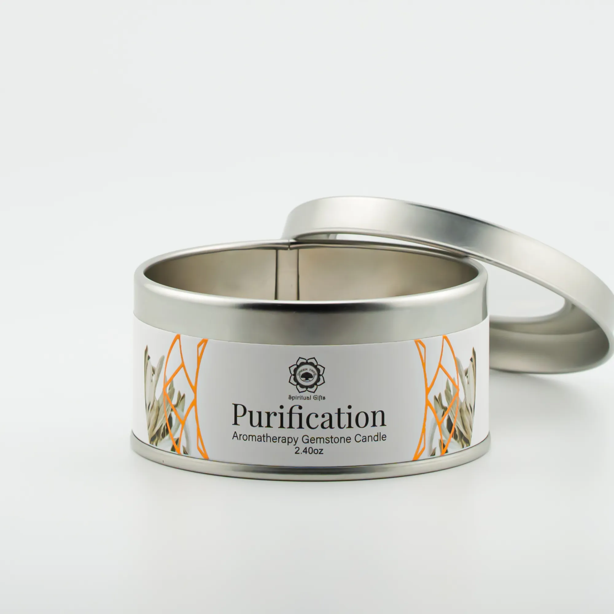 Bougie Sélénite – Purification (Sauge Blanche)